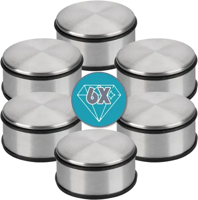 Image de lot de 6 - Butoirs de porte en acier inoxydable