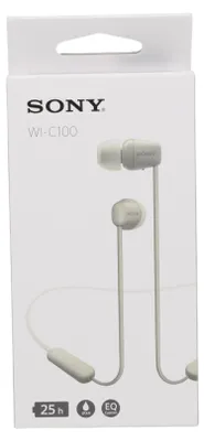 Produktbild von Sony WI-C100, Kabellos, Anrufe/Musik, 20 - 20000 Hz, 20 g, Kopfhörer, Beige