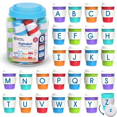 Obrázok produktu pre Learning Resources Alphabet Coffee Cups, 3 rok / roky, Viacfarebný