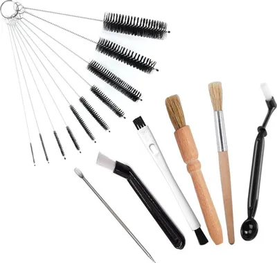Produktbild von Kaffee Pinsel Barista Pinsel, 16 Stš¹ck kaffee reinigungsbš¹rste, Kleine Reinigungsbš¹rste Fš¹r Kaffeevollautomat, Strohhalm Bš¹rste Set und Holz Griff Kaffeepinsel fš¹r Reinigungsger?te fš¹r Kaffeemaschinen