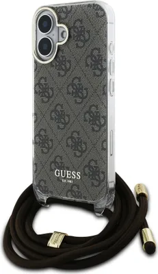 Obrázek produktu pro Guess GUHCP16SHC4SEW Apple iPhone 16 hardcase Crossbody Cord 4G Print brown