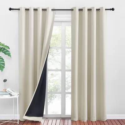 Produktbild von Verdunkelungsvorhänge 100% Verdunkelnd - Doppelvorhänge - Thermische Isolierung - 2 Stück - 140x220cm