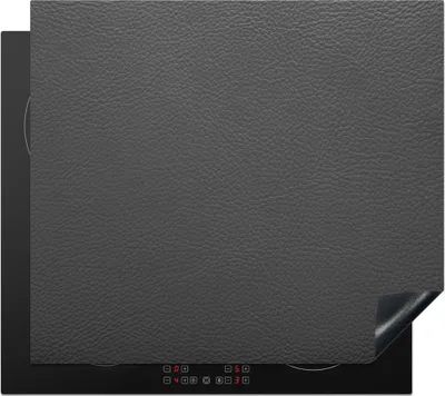 Produktbild von KitchenYeah© Herdabdeckplatte Leder - Strukturiert - Leder-Optik - Grau , 60x52cm, Küche Deko, Glaskeramikkochfeld Herdabdeckung, Abdeckplatte fùr Kochfeld