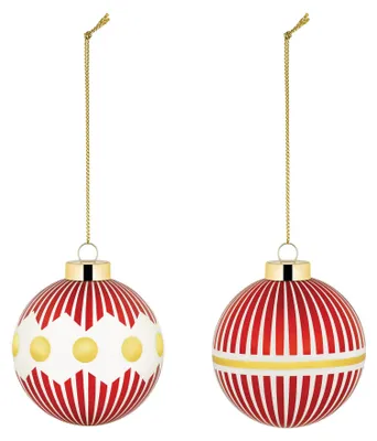 Productafbeelding van Alessi - Kerstbalset "Delight", goud, 2 stuks, glas
