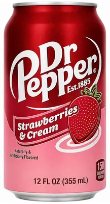 Obrázek produktu pro Sycený nápoj Dr Pepper Strawberries & Cream 355 ml