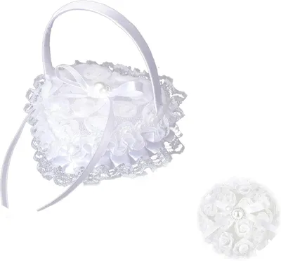 Produktbild von Herzförmiges Ringkissen mit Strass, Hochzeit & Verlobung, für Hochzeitszeremonie