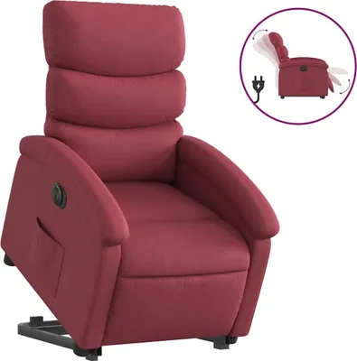 Produktbild von vidaXL Relaxsessel mit Aufstehhilfe Elektrisch Weinrot Stoff