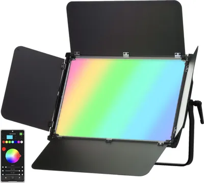 Produktbild von Bresser LED Studioleuchte 150W RGB Panel DMX App Steuerung 10000K Fotografie Video