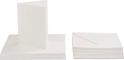 Produktbild von VBS XXL Doppelkarten mit Umschlägen "Creme", DIN A6, 50 Stück