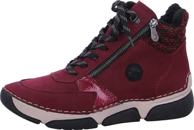Produktbild von Rieker Damen Stiefelette sportlich mit Reißverschluss und Warmfutter 45960, Größe:39 EU, Farbe:Rot