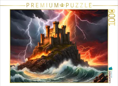 Produktbild von CALVENDO Puzzle Einsame Felseninsel | 1000 Teile Lege-Größe 64x48cm Foto-Puzzle für glückliche Stunden