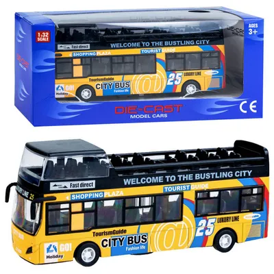 Obrázok produktu pre Kovový dvojposchodový autobus ZA2094 - žltý