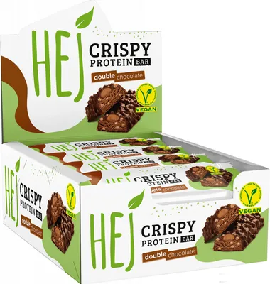 Produktbild von HEJ Natural HEJ Crispy Vegan Protein Bar (12x45g) Chocolate Raspberry - Riegel - Protein-Riegel