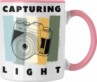 Produktbild von Trendation - Fotograf Tasse Zubehör Fotografie Geschenk Fotografieren Kaffeetasse Geschenkideen Lustige Grafik (Rosa)