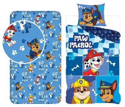 Produktbild von Paw Patrol Bettbezug + Spannbetttuch – Blau