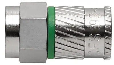 Obrázek produktu pro Axing CFS09348, F-typ, F, Samec, Nerezová ocel, 50 kusů
