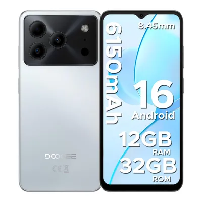 Obrázok produktu pre DOOGEE Note56 Lite, smartfón, operačný systém Android 16, 4G, 6,56" displej s obnovovacou frekvenciou 90 Hz, batéria 6150 mAh, 12 + 32 GB pamäte, 8 MP fotoaparát, 3,5 mm konektor, rozpoznávanie tváre, bez zmluvy