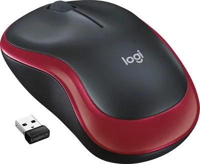 Immagine prodotto di Logitech M185 Wireless Mouse, 2,4 GHz con ricevitore USB nano, durata della batteria 12 mesi, tracciamento ottico 1000 DPI, per utenti destrimani e mancini, rosso