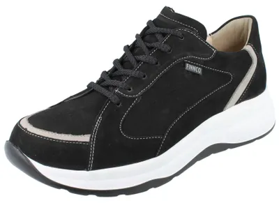 Produktbild von FINN COMFORT FINNCO Piccadilly Damen Halbschuhe schwarz Nubukleder - Größe: UK 5,5