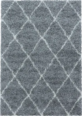 Image de 200x290 cm Tapis Alvor Shaggy 3401 gris