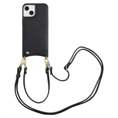 Image de Selencia Nova Phone Case avec cordon et porte-cartes pour Apple iPhone 14 / 13 - Noir