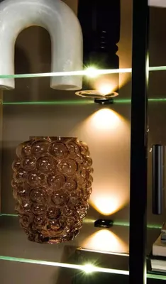 Produktbild von Vitrine Wohnzimmer modern und beige Glasschrank Schränke Schrank
