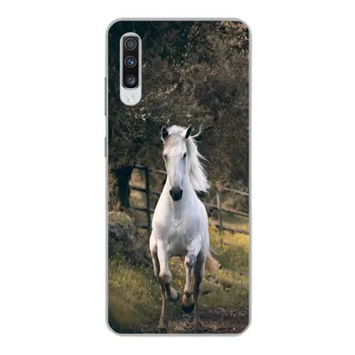 Produktbild von MuchoWow® Handyhülle Schutzhülle Hülle für Samsung Galaxy A70 Pferd - Natur - Schlamm Silikon Softcase Handy Hülle - Schutzhaube