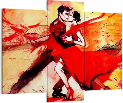 Produktbild von Bild auf Leinwand - Leinwandbild - tanzen sie - 130x100cm - Wand Bild - Wanddeko - Wandbilder - Leinwanddruck - Bilder - Kunstdruck - Wanddekoration - Leinwand bilder - Wandkunst - CB130x100-3731