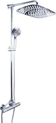 Image de Colonne de douche murale thermostatique laiton chromé H. 109 cm