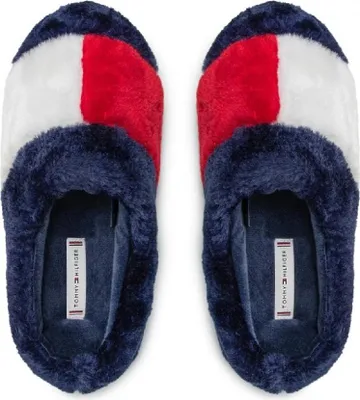 Immagine prodotto di Pantofola donna TH TOMMY HILFIGER ciabatta babbuccia da casa morbida e calda articolo FW0FW05148 ESSENTIAL TOMMY HOME SLIPPER, 35/36  EUR 35/36 - UK 3,5 - USA 6 - CM 23, Poliestere 100%