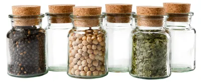 Produktbild von 6er Set Gewürzgläser 150ml + Korken, Aufbewahrung von Tee, Kräutern & Gewürzen