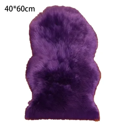 Produktbild von Hochflor Teppich Wohnzimmer Fellteppich Kunstfell Shaggy Flauschig Carpet, Kunstfell Dekofell Als Matte(Violet,40*60)