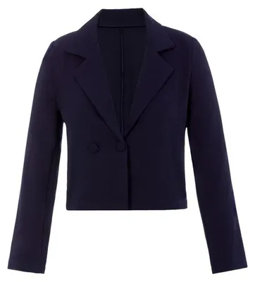 Produktbild von Ein eleganter, kurzärmeliger Damenblazer, vorne offen, ohne Knöpfe