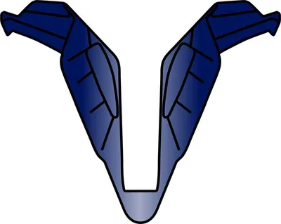 Imagen del producto de Entrada de aire inferior y mentonera en azul brillante para el casco Airoh Twist 2.0