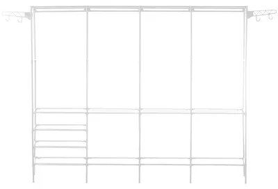 Image de Solidchoice - Porte-vêtements autoportant avec crochets, hauteur 215 cm