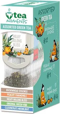 Obrázek produktu pro Tea Moments Assorted Green Tea 33,6g (15 sáčků, kolekce čajů)