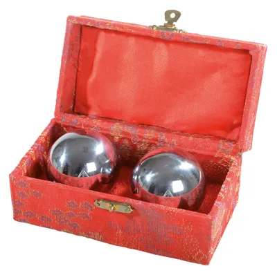 Produktbild von Chinesische Kugeln mit Klang. silber / chrom
