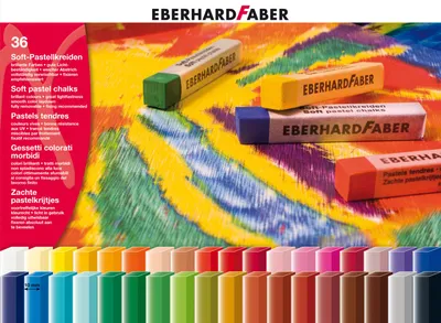 Produktbild von Eberhard Faber Artist Color Soft Pastel, 36 Stück(e), Mehrfarbig, Rechteck, 1 cm, Box