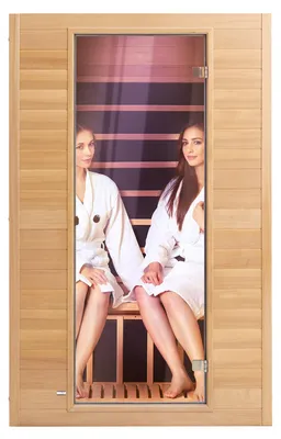 Zdjęcie produktu dla Vevor Sauna Na Podczerwień Dla 2 Osób Hemlock 1800W Drzwi Szkło Bluetooth