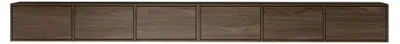 Produktbild von Homebook Amreli – TV-Hängeboard mit sechs Klappen 300 cm, Holzoptik Walnuss Wisconsin