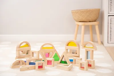 Obrázok produktu pre Tickit Sensory Blocks, 1 rok / roky, Akrylový, Kaučukovník, Drevo, Viacfarebný