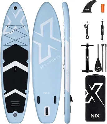 Imagen del producto de Tabla de surf inflable, 335 cm, tabla SUP versátil con accesorios, antideslizante, con quilla desmontable, para adultos de hasta 159 kg
