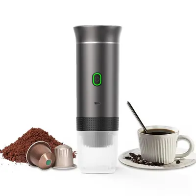Produktbild von Tragbare 3-in-1 Espressomaschine für Camping & Reise – Kaffeemaschine mit USB-C-Anschluss, ideal für Wohnmobil und Wandern