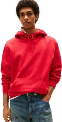 Produktbild von Tommy Jeans Herren Hoodie Regular Fit Flag Fleece mit Kapuze, Rot (Sapphire Red)
