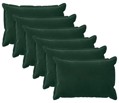 Produktbild von vidaXL Kissen mit Kissen HOUTEN 6 Stk. Dunkelgrün Samt