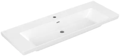 Immagine prodotto di Villeroy & Boch Subway 3.0 lavabo à poser, 1 trou pour robinet, avec trop-plein, non rectifié, 1300x475mm, 4A70D5RW, 4A70D5RW