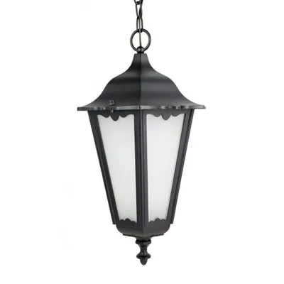 Zdjęcie produktu dla Lampa wisząca zewnętrzna 30 cm średnicy 1xE27 czarna IP43 SU-MA Retro K 1018/1/BD