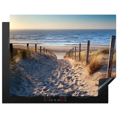 Produktbild von KitchenYeah© Herdabdeckplatte Sand - Strand - Düne - Meer - Sommer , 77x59cm, Küche Deko, Glaskeramikkochfeld Herdabdeckung, Abdeckplatte fùr Kochfeld