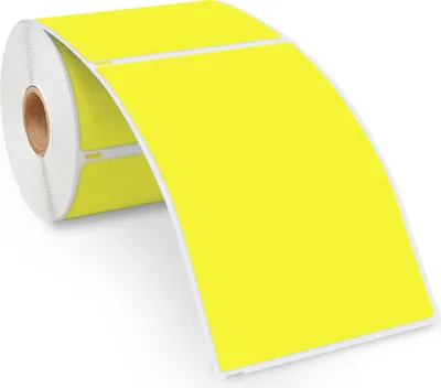 Produktbild von Zebra-kompatible Etiketten gelb - 102 mm x 150 mm - 300 Etiketten pro Rolle