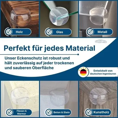 Produktbild von Famanu Eckenschutz für Babys - Eckenschutz für Tische, (Packung mit 16)